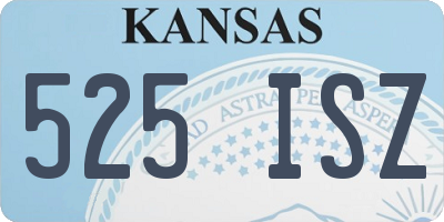 KS license plate 525ISZ