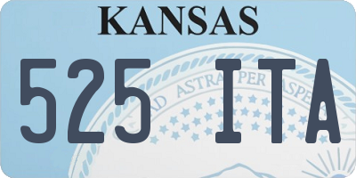 KS license plate 525ITA