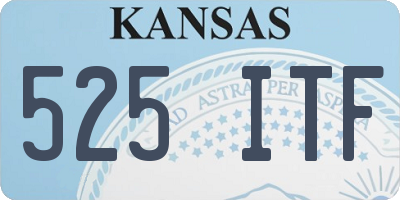 KS license plate 525ITF