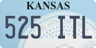 KS license plate 525ITL