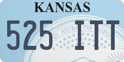 KS license plate 525ITT
