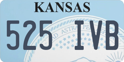 KS license plate 525IVB