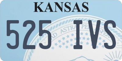KS license plate 525IVS