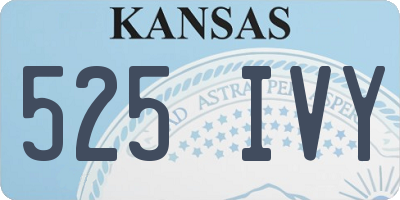 KS license plate 525IVY