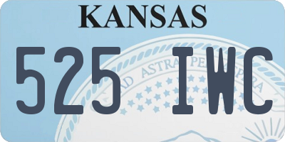 KS license plate 525IWC