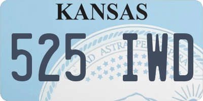 KS license plate 525IWD
