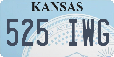 KS license plate 525IWG