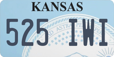 KS license plate 525IWI