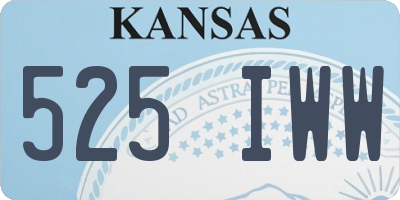 KS license plate 525IWW