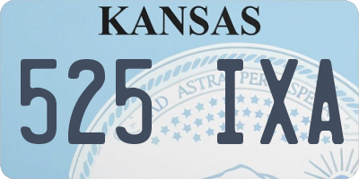 KS license plate 525IXA