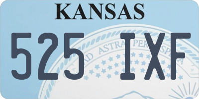 KS license plate 525IXF