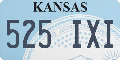 KS license plate 525IXI