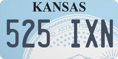 KS license plate 525IXN