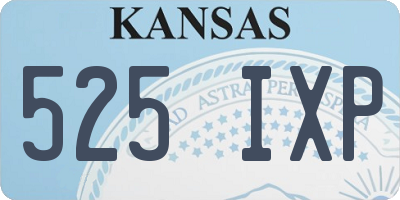 KS license plate 525IXP