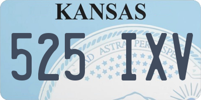 KS license plate 525IXV