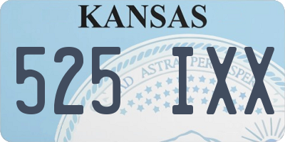 KS license plate 525IXX