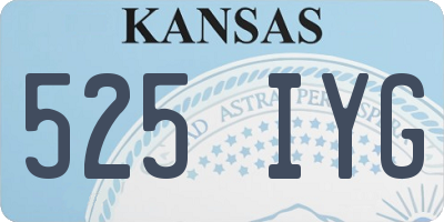 KS license plate 525IYG