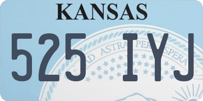 KS license plate 525IYJ