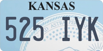 KS license plate 525IYK