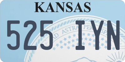 KS license plate 525IYN