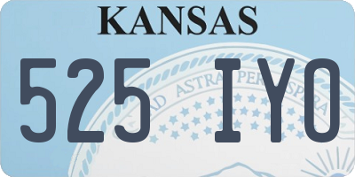 KS license plate 525IYO