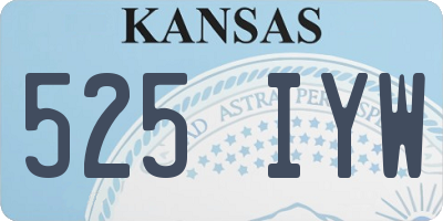 KS license plate 525IYW