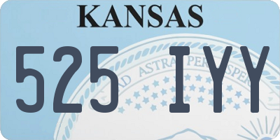 KS license plate 525IYY