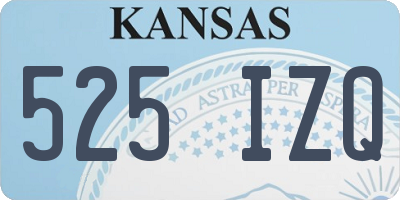 KS license plate 525IZQ