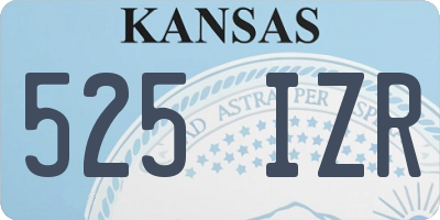 KS license plate 525IZR