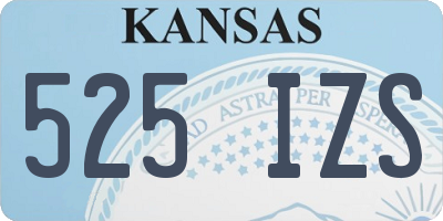 KS license plate 525IZS