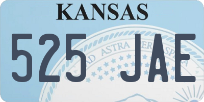 KS license plate 525JAE