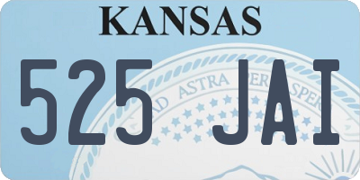KS license plate 525JAI
