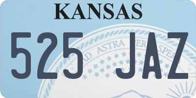 KS license plate 525JAZ