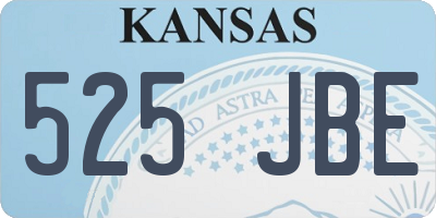 KS license plate 525JBE