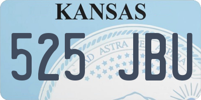 KS license plate 525JBU