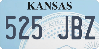 KS license plate 525JBZ