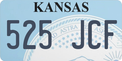 KS license plate 525JCF