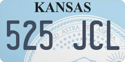 KS license plate 525JCL