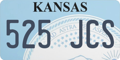 KS license plate 525JCS