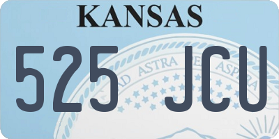 KS license plate 525JCU