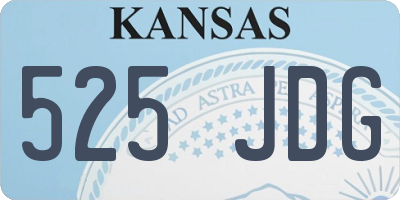 KS license plate 525JDG