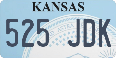 KS license plate 525JDK