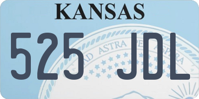 KS license plate 525JDL