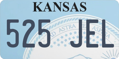 KS license plate 525JEL