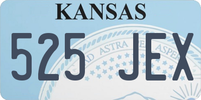 KS license plate 525JEX