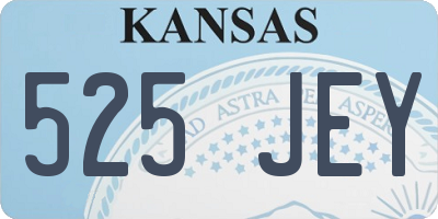 KS license plate 525JEY