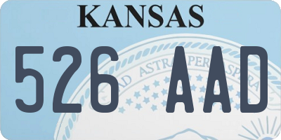 KS license plate 526AAD