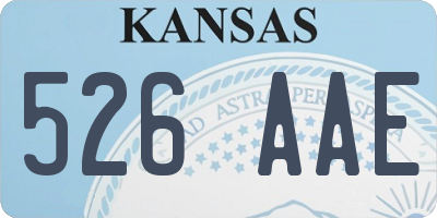 KS license plate 526AAE