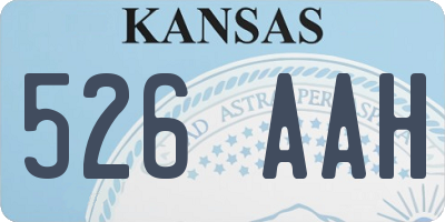 KS license plate 526AAH