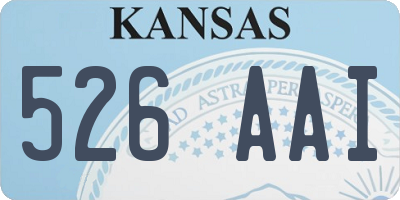 KS license plate 526AAI